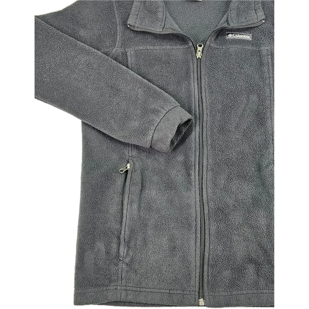 Columbia Steens II Mountain Fleece Jacket Boys Youth Large 14/16 Grey Full‎ Zip